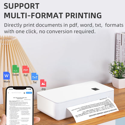 A4LE Portable Bluetooth HD Thermal Printer for Home Office Study, US Plug, EU Plug, UK Plug, AU Plug