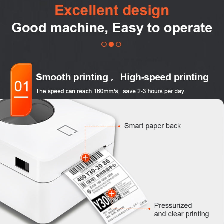 ZJ-9250 100x150mm USB Thermal Label Printer, US Plug, EU Plug, UK Plug, AU Plug