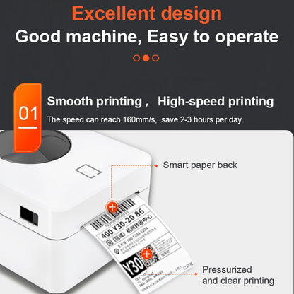 ZJ-9250 100x150mm USB Thermal Label Printer, US Plug, EU Plug, UK Plug, AU Plug