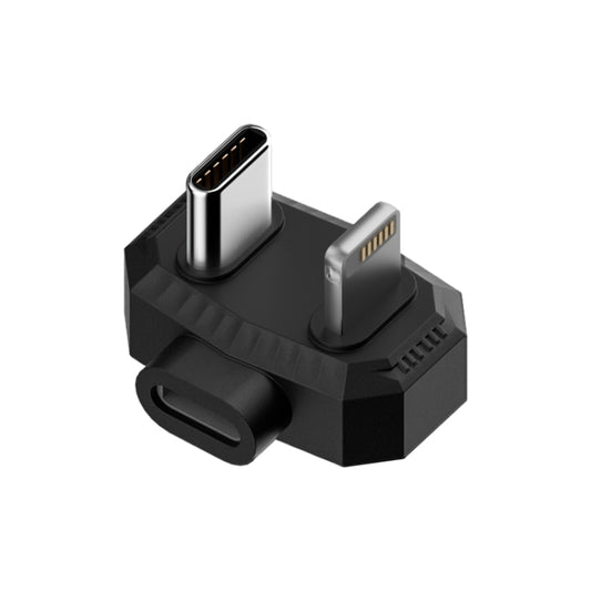 Lavalier Microphone U-shaped Charging Adapter OTG Converter, 8 Pin to USB-C / Type-C + 8 Pin, Type-C to USB-C / Type-C + 8 Pin, 8 Pin to Dual USB-C / Type-C, Type-C to Dual USB-C / Type-C