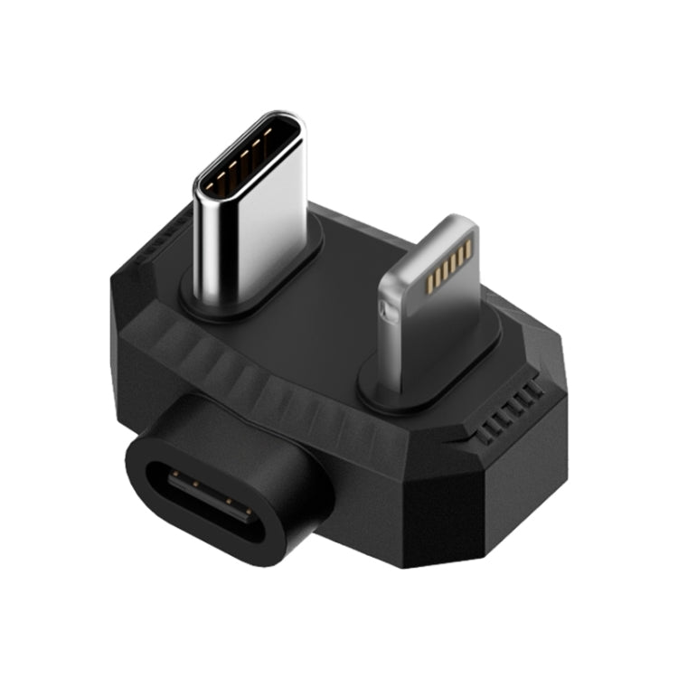 Lavalier Microphone U-shaped Charging Adapter OTG Converter, 8 Pin to USB-C / Type-C + 8 Pin, Type-C to USB-C / Type-C + 8 Pin, 8 Pin to Dual USB-C / Type-C, Type-C to Dual USB-C / Type-C