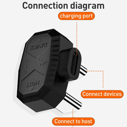 Lavalier Microphone U-shaped Charging Adapter OTG Converter, 8 Pin to USB-C / Type-C + 8 Pin, Type-C to USB-C / Type-C + 8 Pin, 8 Pin to Dual USB-C / Type-C, Type-C to Dual USB-C / Type-C