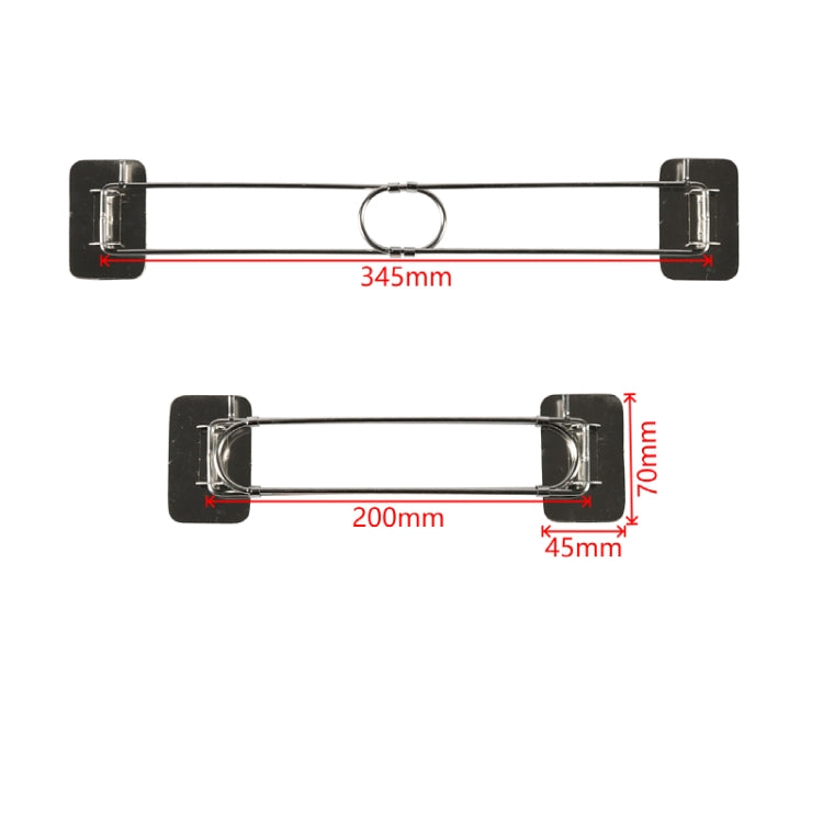 RV Camper Van Stainless Steel 304 Shower Corner Storage Bar