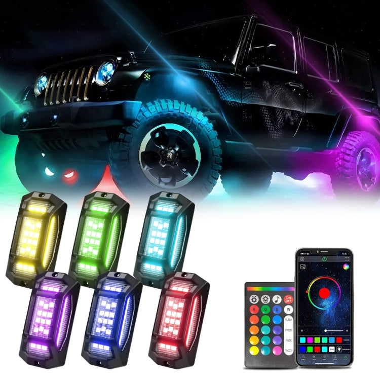 G6 RGB Colorful Car Chassis Light LED Music Atmosphere Light With 24-Button Remote Control, 8 in 1, 6 in 1, 4 in 1