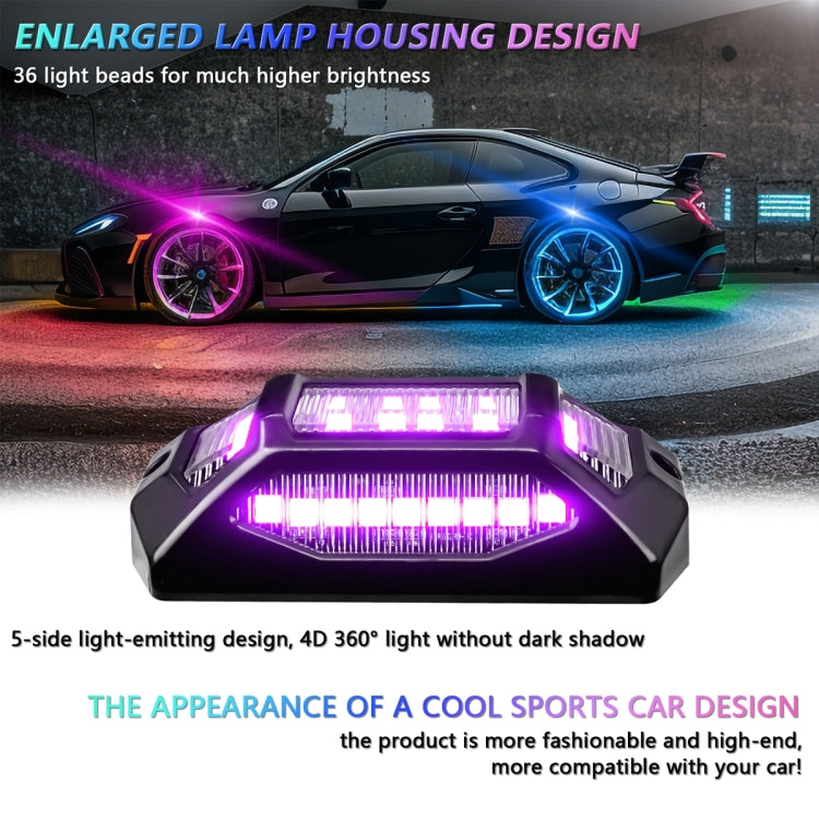 G6 RGB Colorful Car Chassis Light LED Music Atmosphere Light With 24-Button Remote Control, 8 in 1, 6 in 1, 4 in 1