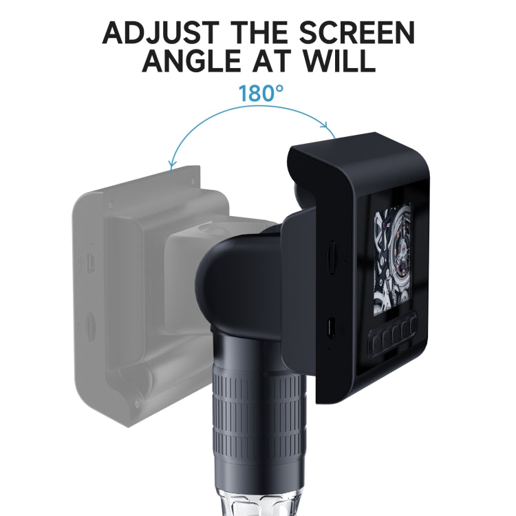 P190 1000X Desktop HD Digital Microscope with 2.4 inch Screen, P190