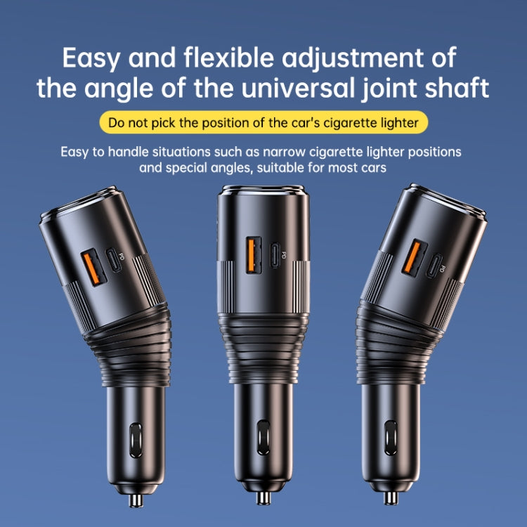 C26 4 in 1 PD45W Type-Cx2+USB Car Cigarette Lighter Fast Charging Charger, C26