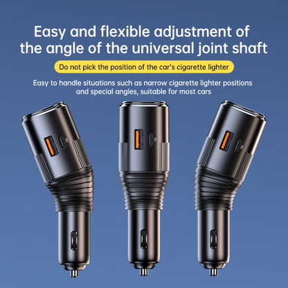 C26 4 in 1 PD45W Type-Cx2+USB Car Cigarette Lighter Fast Charging Charger, C26