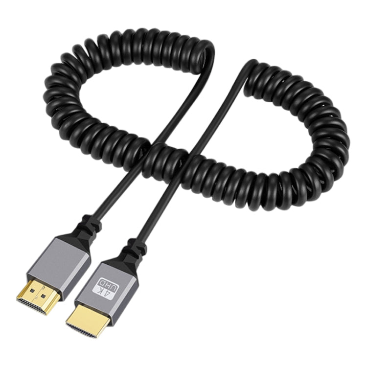 HDMI OD4.0 Spring Cable, Length: 0.5m~2.4m, HDMI Type-A to HDMI Type-A, HDMI Type-A to HDMI Type-C, HDMI Type-A to HDMI Type-D