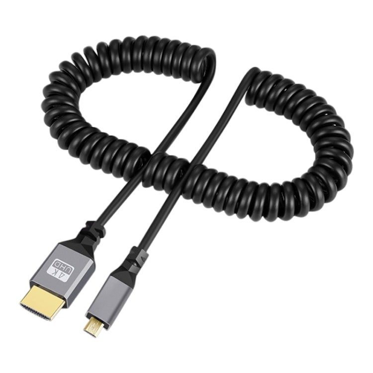 HDMI OD4.0 Spring Cable, Length: 0.5m~2.4m, HDMI Type-A to HDMI Type-A, HDMI Type-A to HDMI Type-C, HDMI Type-A to HDMI Type-D