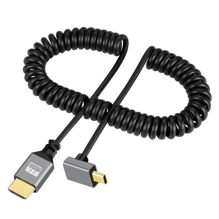 HDTV to Micro HDTV Elbow Head Spring Cable for DSLR Camera, HDTV to Micro HDTV