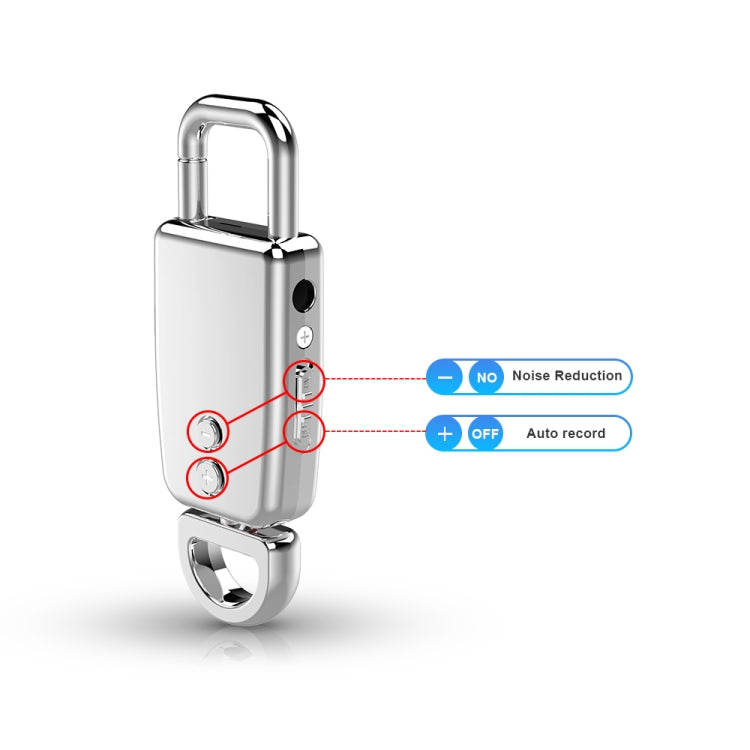JNN S20 Zinc Alloy Keychain Voice Recorder, 4GB, 8GB, 16GB, 32GB
