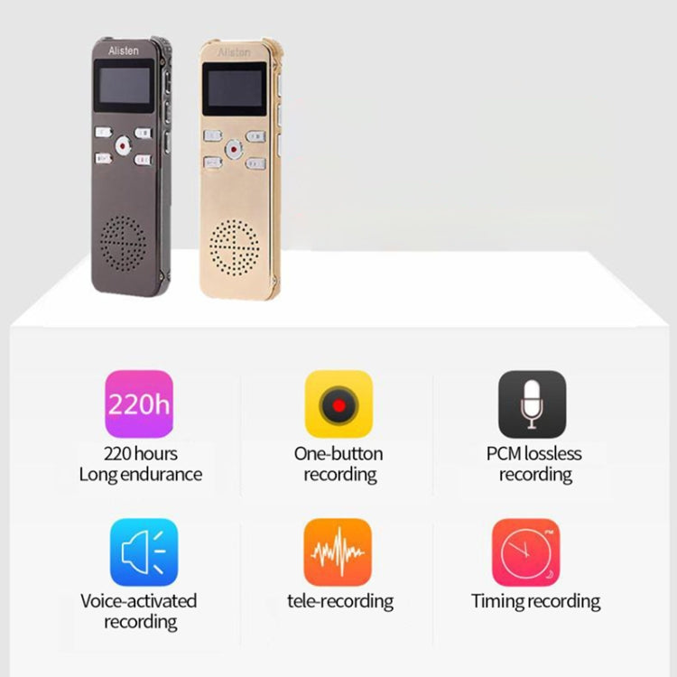 JNN X26 Mini Portable Voice Recorder with OLED Screen, 8GB, 16GB