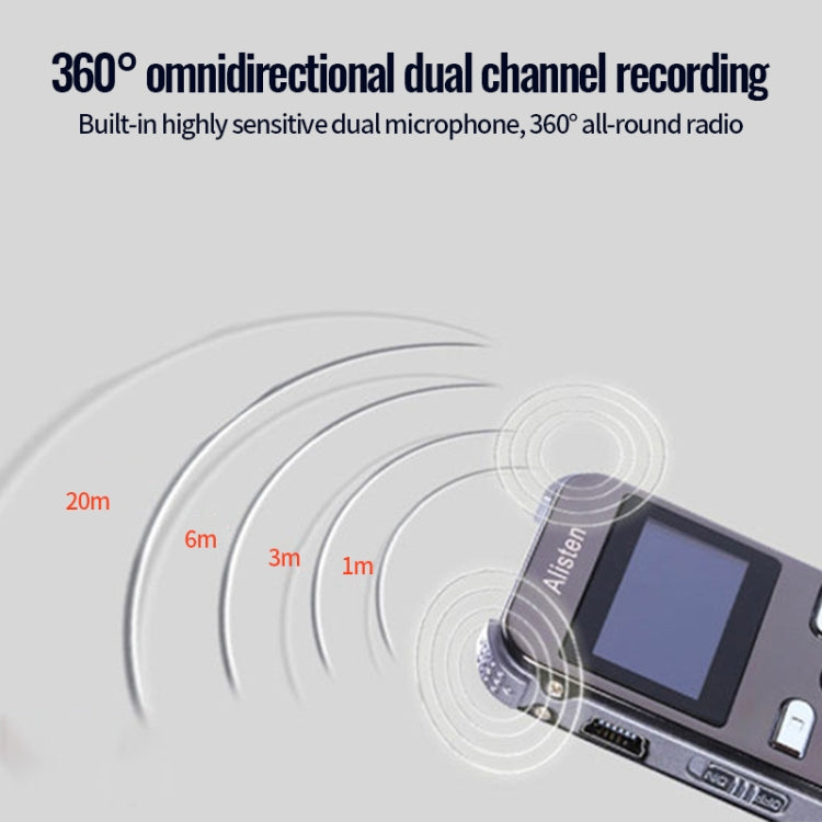 JNN X26 Mini Portable Voice Recorder with OLED Screen, 16GB, 8GB
