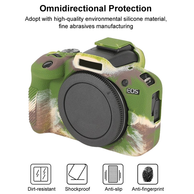 Litchi Texture Soft Silicone Protective Case, For Canon EOS R100