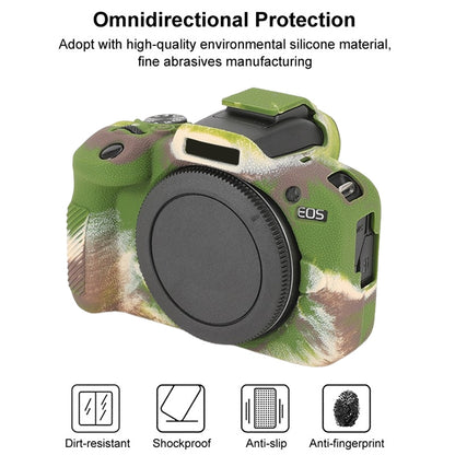 Litchi Texture Soft Silicone Protective Case, For Canon EOS R100