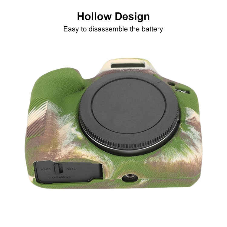 Litchi Texture Soft Silicone Protective Case, For Canon EOS R100