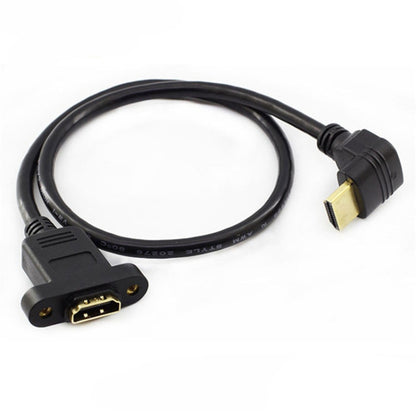 HDTV Male to Female Extension Cable with Ear Screw Holes, Length: 0.5m, Positive Elbow, Reverse Elbow, Left Elbow, Right Elbow