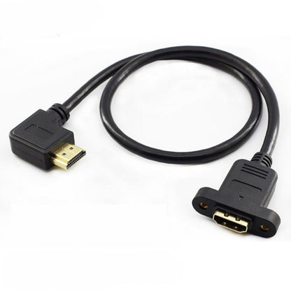 HDTV Male to Female Extension Cable with Ear Screw Holes, Length: 0.5m, Positive Elbow, Reverse Elbow, Left Elbow, Right Elbow