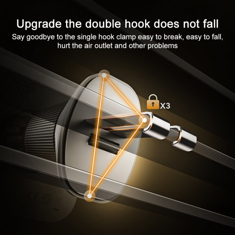 Momax Cm32 Q2 Mag Mount Metal Magnetic Wireless Fast Charging Car Holder, CM32