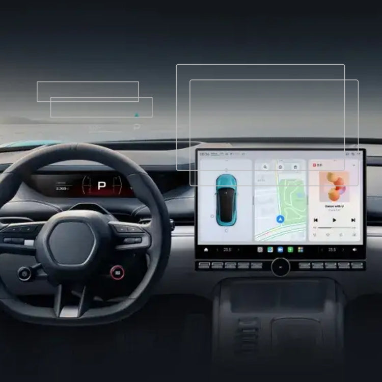 2pcs Car Navigator Protective Film Tempered Glass Film, For Tesla Model 3 2024, For XIAOMI SU7