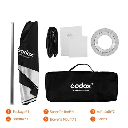 Godox SB-FW Series Bowens Mount Softbox Honeycomb Grid, 22 x 90cm, 30 x 120cm, 50x 130cm, 35 x 140cm, 35 x 160cm