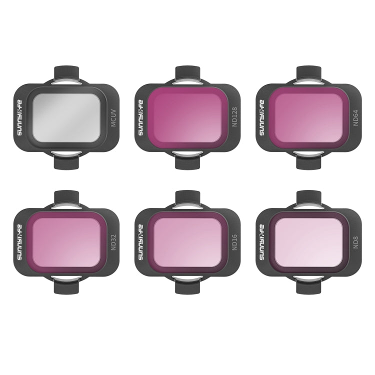 For DJI Avata 2 Sunnylife Camera Lens Filter, MCUV, ND8, ND16, ND32, ND64, ND128, 4 in 1 ND8/16/32/64, 5 in 1 ND8/16/32/64/128, 4 in 1 MCUV ND8/16/32, 6 in 1 MCUV ND8/16/32/64/128
