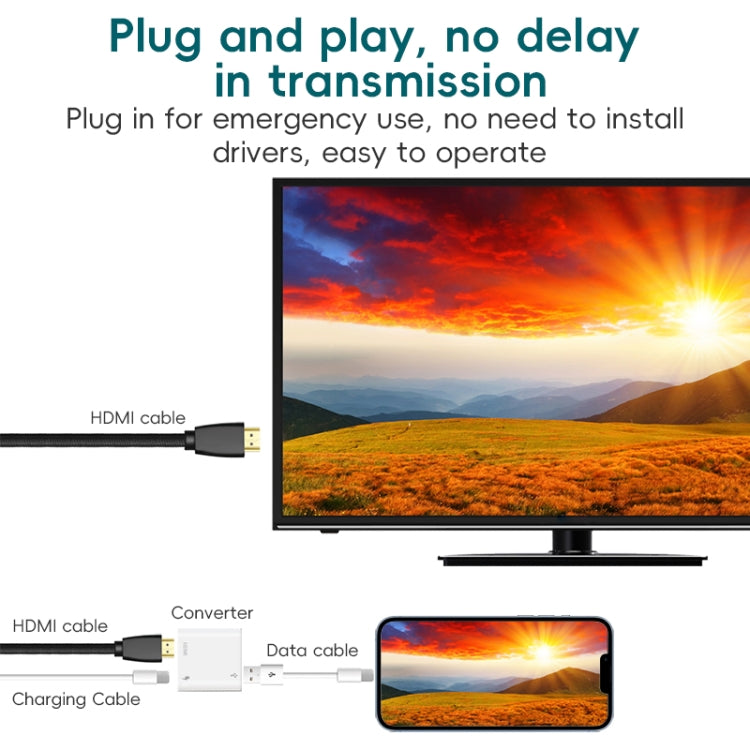 XM006 1080P iOS10.0 HDMI Mobile Phone AV Adapter