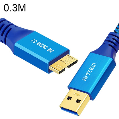 USB 3.0 Male To Micro USB 3.0 Male Braided Cable, 0.3m, 0.6m, 1m