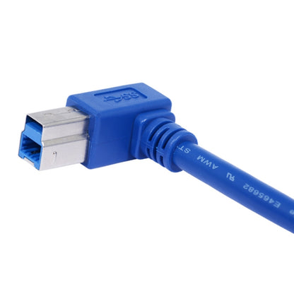 USB 3.0 A Male to B Male 90 Degree Connector Cable for Printer / Hard Disk, Length: 1m