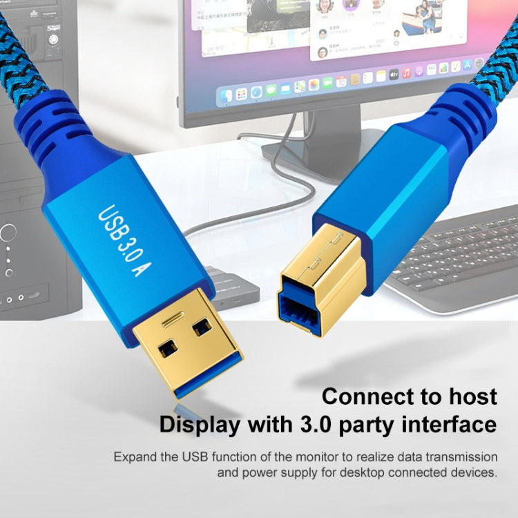 Printer / Hard Disk USB 3.0 A Male to B Male Connector Cable, 0.3m, 0.6m, 1m, 2m, 3m