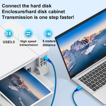Printer / Hard Disk USB 3.0 A Male to B Male Connector Cable, 0.3m, 0.6m, 1m, 2m, 3m