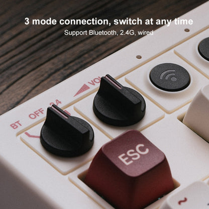 8Bitdo Retro Wireless Bluetooth Tri-Mode Mechanical Keyboard, Grey Keyboard, Red Keyboard