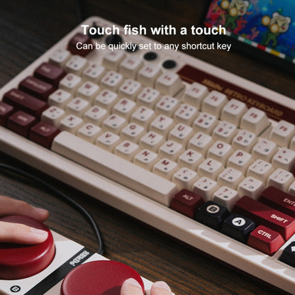 8Bitdo Retro Wireless Bluetooth Tri-Mode Mechanical Keyboard, Grey Keyboard, Red Keyboard