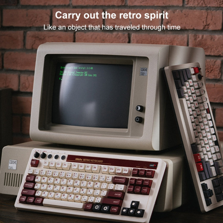 8Bitdo Retro Wireless Bluetooth Tri-Mode Mechanical Keyboard, Grey Keyboard, Red Keyboard