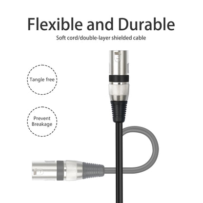 TC145BK55 6.35mm 1/4 TRS Male to XLR 3pin Male Microphone Cable, 1m, 2m, 3m, 5m, 10m
