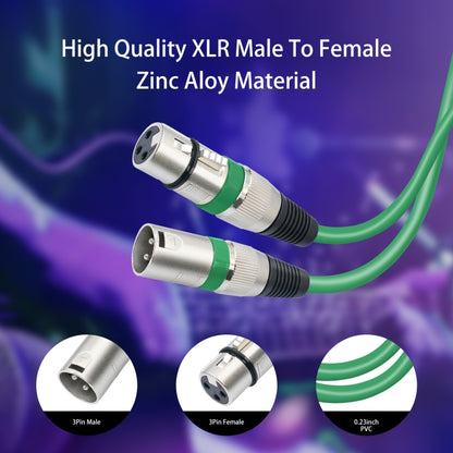 10pcs / Set XLR 3pin Male to Female Audio Cable, Length: 1m