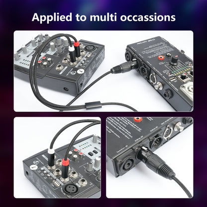 2020Y63 XLR Female to Dual 6.35mm 1/4 TRS Male Y-type Audio Cable, 1m, 2m, 3m