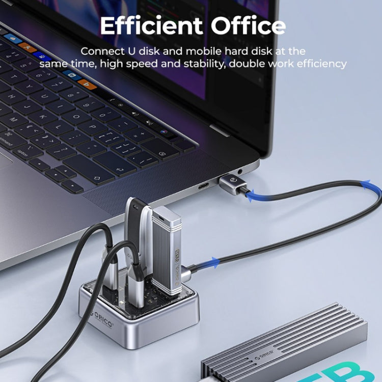 ORICO XHJ2U2C-G2 4-Port Compact Zinc Alloy USB 3.0 HUB Expand Converter, XHJ2U2C