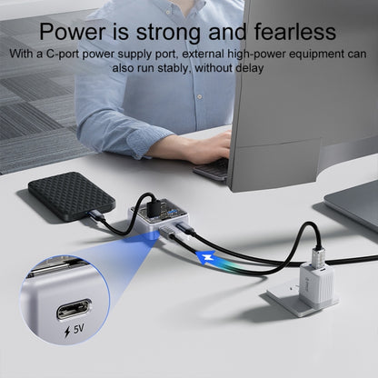 ORICO XHJ4C-G2 4-Port Compact Zinc Alloy USB Type-C 3.0 HUB Expand Converter, XHJ4C
