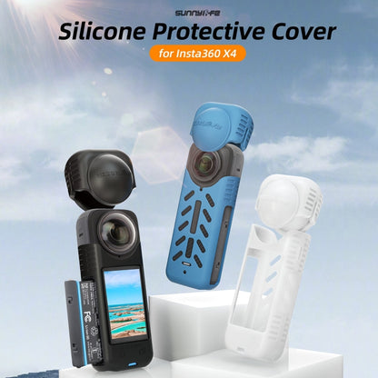 For Insta360 X4 / X5 Sunnylife Silicone Shockproof Case, Lens Cover, Lens Body Cover Kit