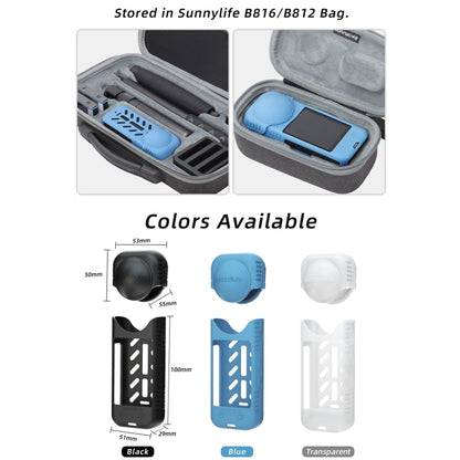 For Insta360 X4 / X5 Sunnylife Silicone Shockproof Case, Lens Cover, Lens Body Cover Kit
