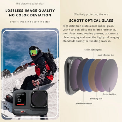 For Insta360 Ace Pro JSR ACE PRO KB Series Camera Lens Filter, MCUV, CPL, ND8, ND16, ND32, ND64, ND1000, ND8PL, ND16PL, ND32PL, ND64PL, NIGHT, STAR, Streak Gold Drawing, Streak Blue Drawing, Macro 10X, 3 in 1 CPL ND8 ND16, 4 in 1 UV CPL ND16 ND32...