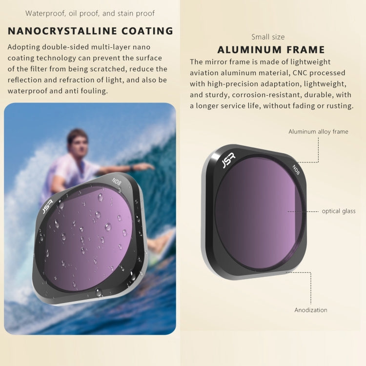 For Insta360 Ace Pro JSR ACE PRO KB Series Camera Lens Filter, MCUV, CPL, ND8, ND16, ND32, ND64, ND1000, ND8PL, ND16PL, ND32PL, ND64PL, NIGHT, STAR, Streak Gold Drawing, Streak Blue Drawing, Macro 10X, 3 in 1 CPL ND8 ND16, 4 in 1 UV CPL ND16 ND32...