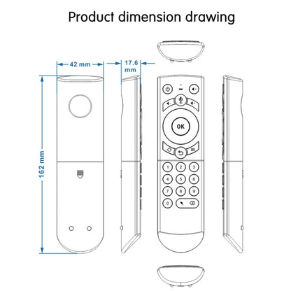 G21 2.4GHz Fly Air Mouse LED Backlight Wireless Keyboard Remote Control with Gyroscope for Android TV Box / PC, Support Intelligent Voice, Orange