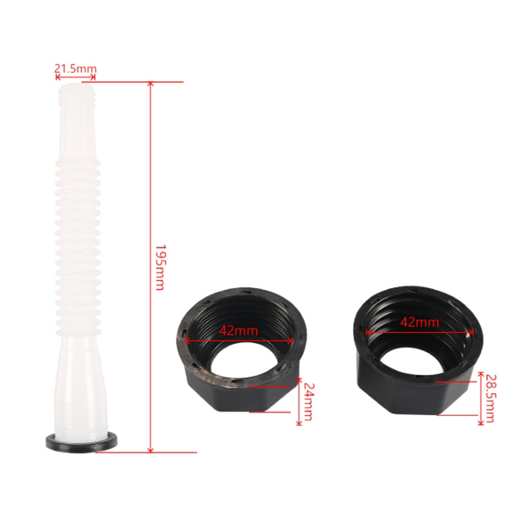 2pcs / Set Hexagonal Nut Oil Guide Tube with 8mm Drill Bit