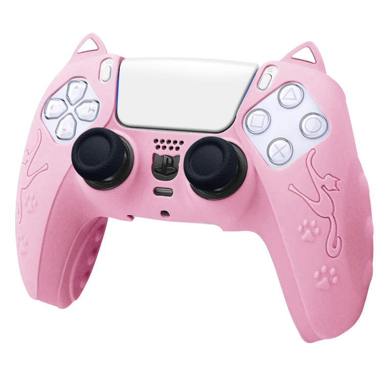 Cat Ear Shape Gamepad Silicone Protective Case, For Sony PS5