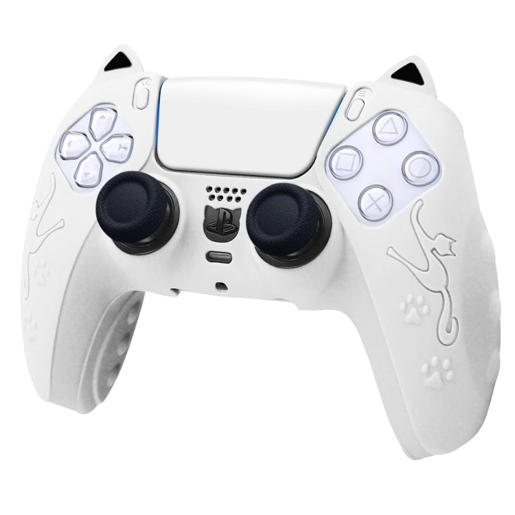 Cat Ear Shape Gamepad Silicone Protective Case, For Sony PS5