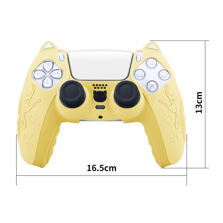 Cat Ear Shape Gamepad Silicone Protective Case, For Sony PS5