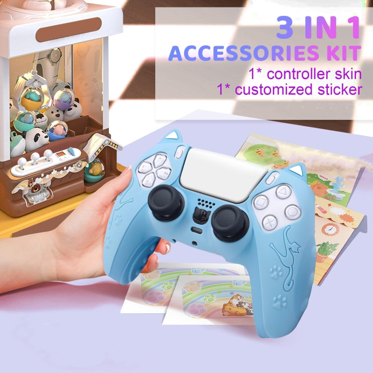 Cat Ear Shape Gamepad Silicone Protective Case, For Sony PS5